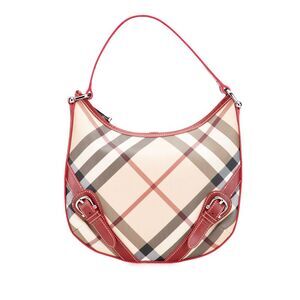 Burberry Supernova Check Coated Canvas Larkin Hobo